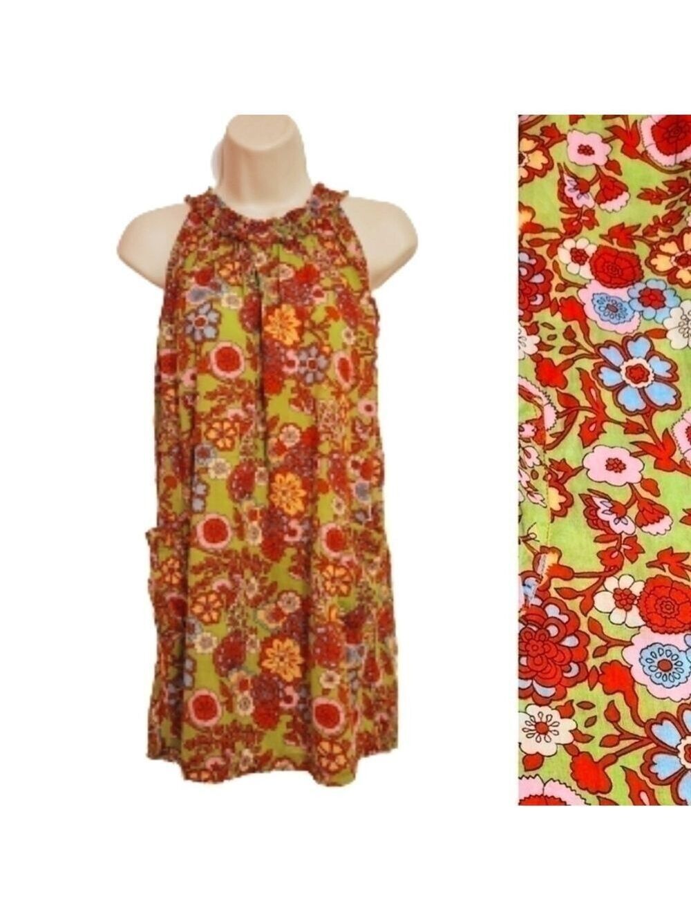 Peek Sgt Fletcher Girls Dress Green Red Large